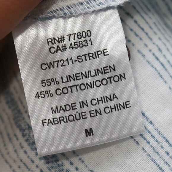 Chaser Beachy Striped Linen Blend Button Down Camisole Tank Top - Picture 7 of 12